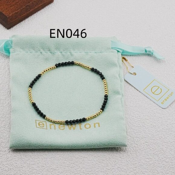 Enewton Black Glass Crystal & Gold Bead Bracelet - Picture 2 of 4